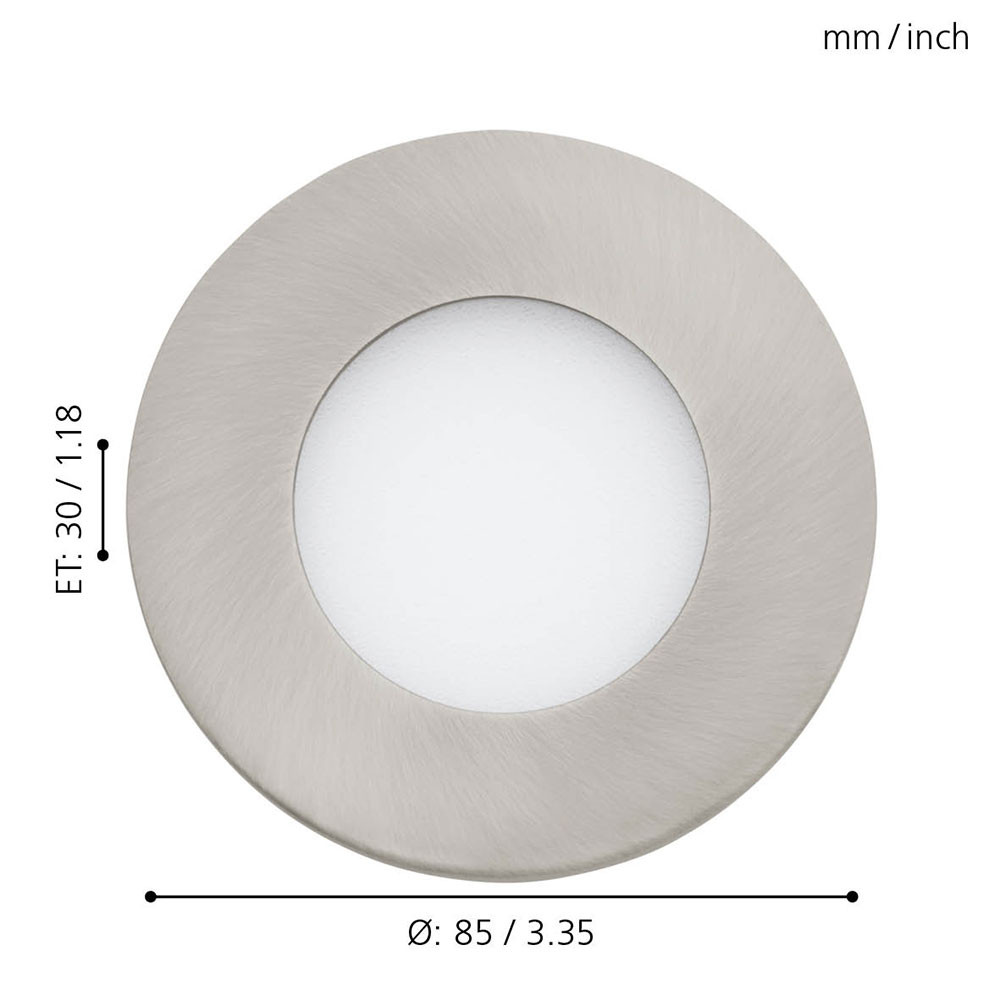 Встраиваемый светодиодный светильник Eglo Fueva 1 (3 шт) 98634 1
