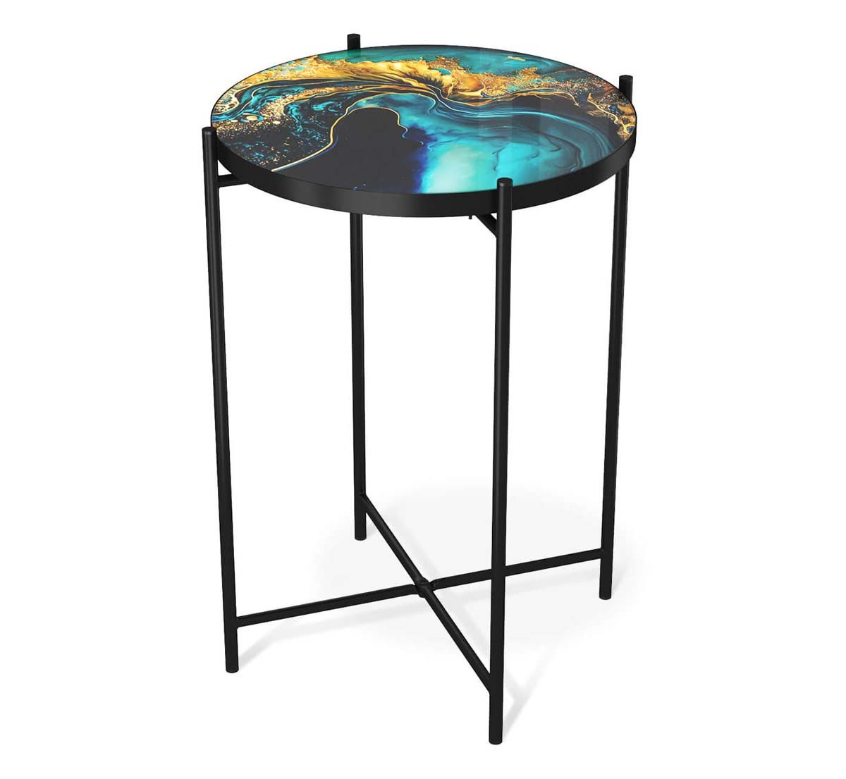 Журнальный стол Sheffilton SHT-CT8-3 королевский синий/черный муар 5093730104 2