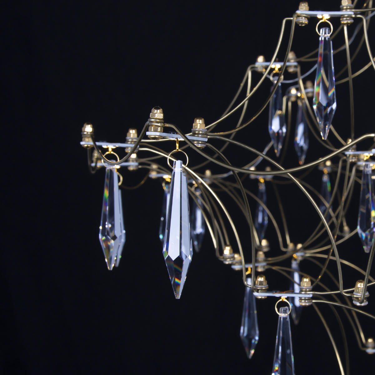 Подвесная светодиодная люстра Loft IT Mira 10259/800 Gold Asfour 3