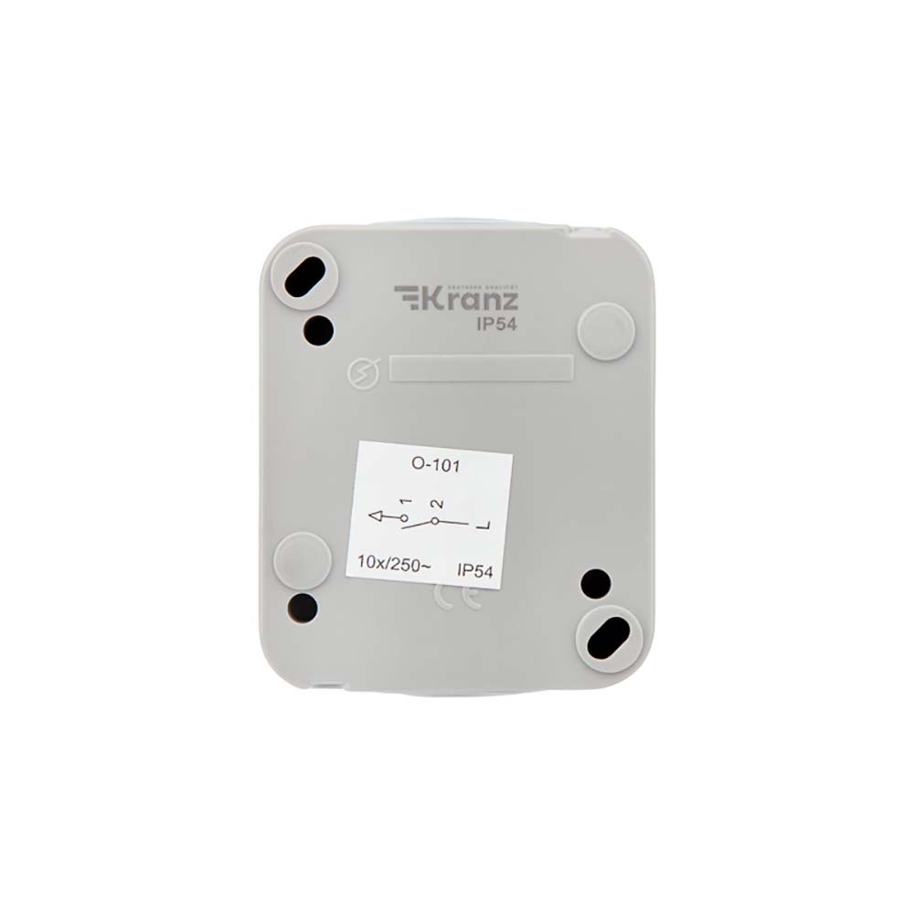 Выключатель одноклавишный Mini OG IP54, о/у, серый KRANZ KR-78-0835 2