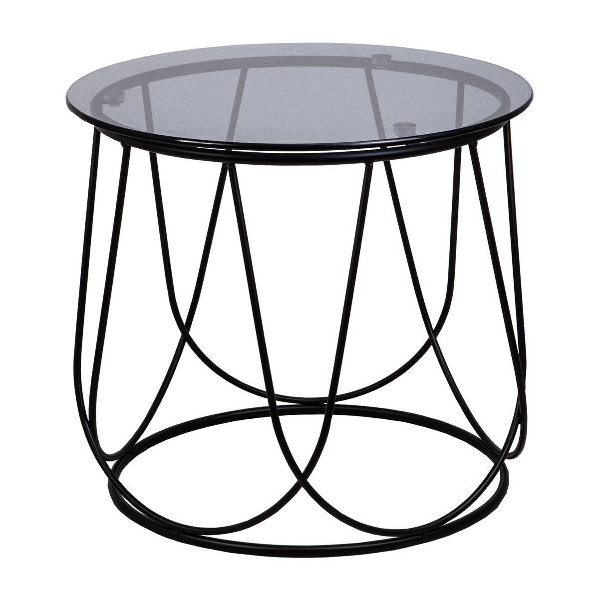 Журнальный стол AksHome Bubble тонированное стекло, закаленное стекло, диаметр 50 см 72170