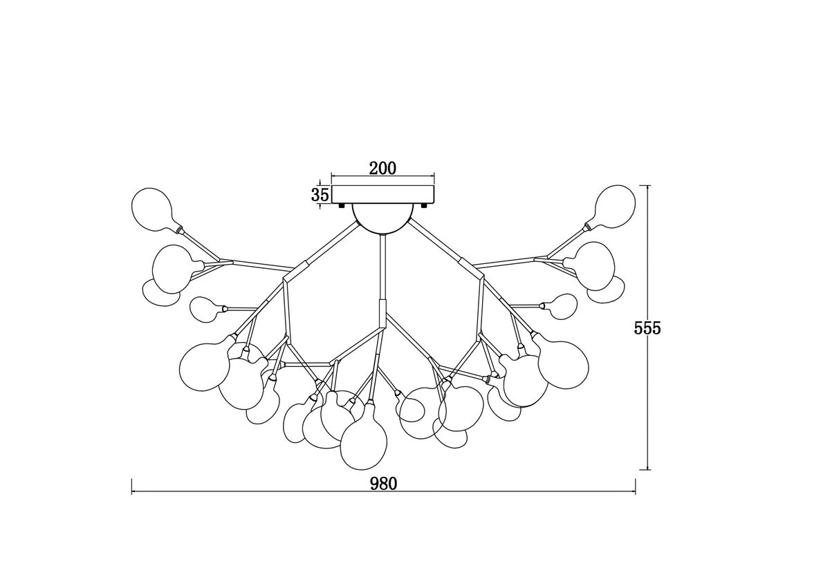 Потолочная люстра Freya Florencia FR5049CL-36B 1
