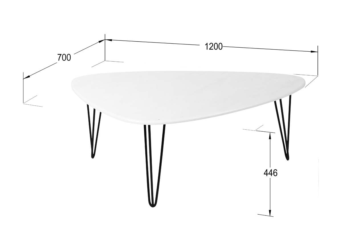 Журнальный стол Калифорния Престон белый бетон 2602562902 3