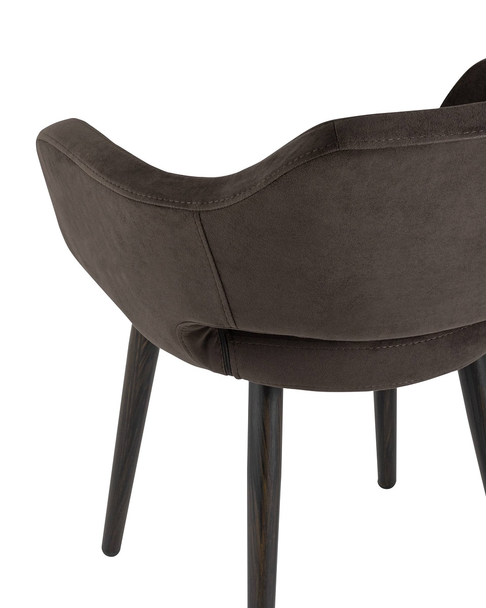 Кухонный стул с подлокотниками Stool Group Саймон велюр тёмно-коричневый fb-saimon-awd-vl-24 4