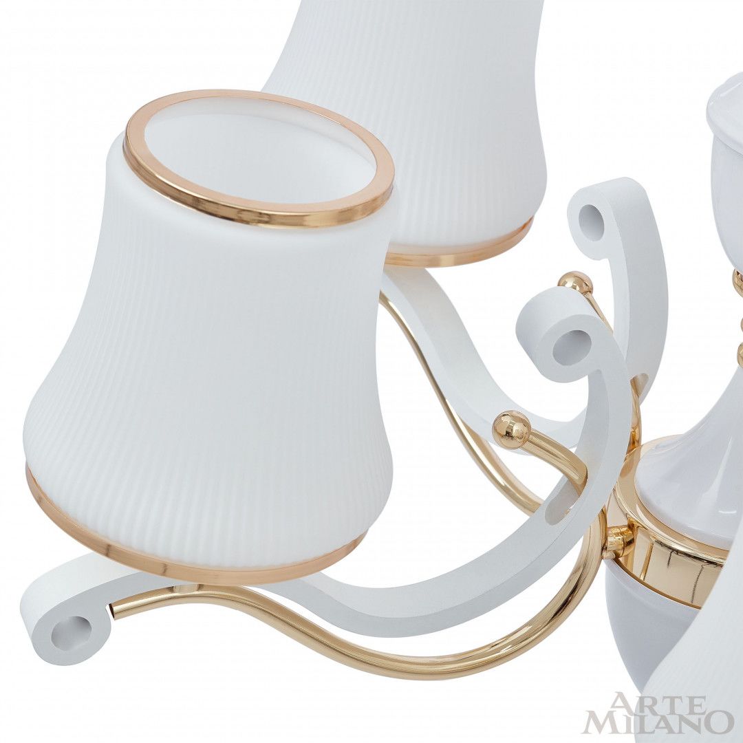 Подвесная люстра Arte Milano Florentia-3987 303987/8 Wh/Gd 2