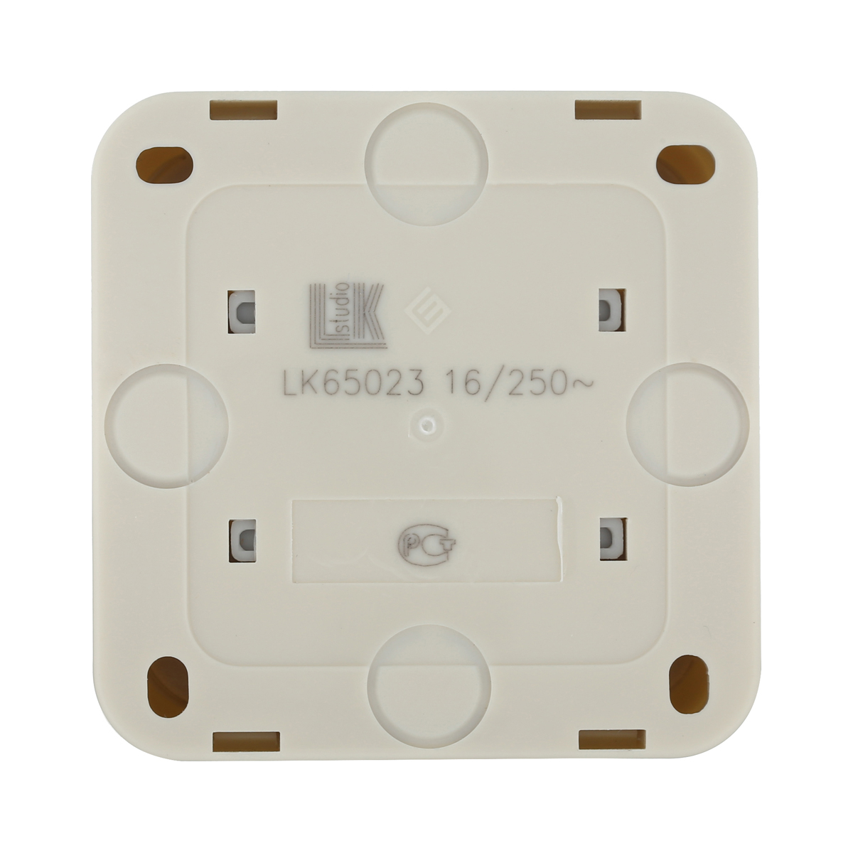 Розетка LK Studio открытой установки без заземляющих контактов с защитными шторками (бежевый) 813301 1