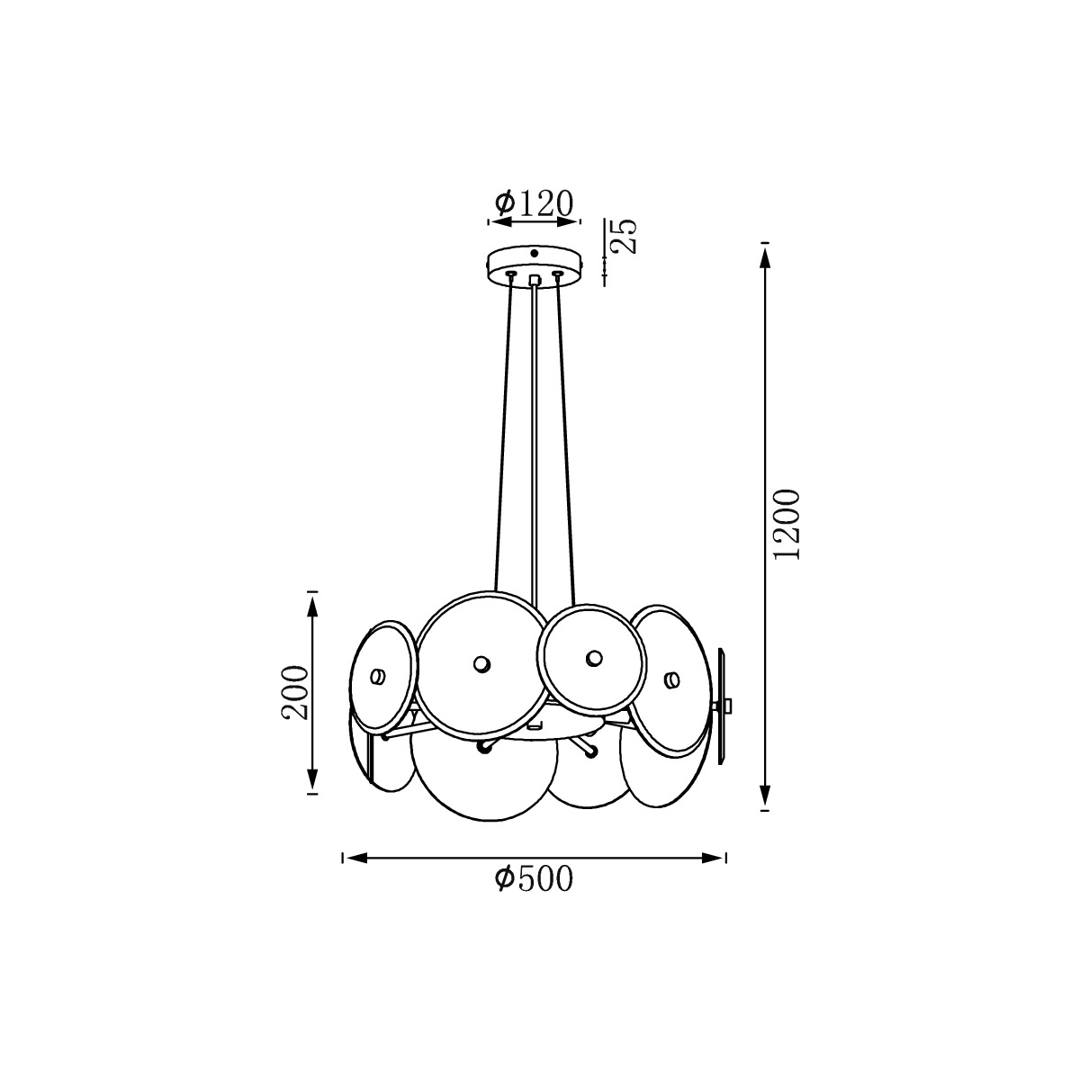 Подвесной светильник Vele Luce Siena VL3223P10 4