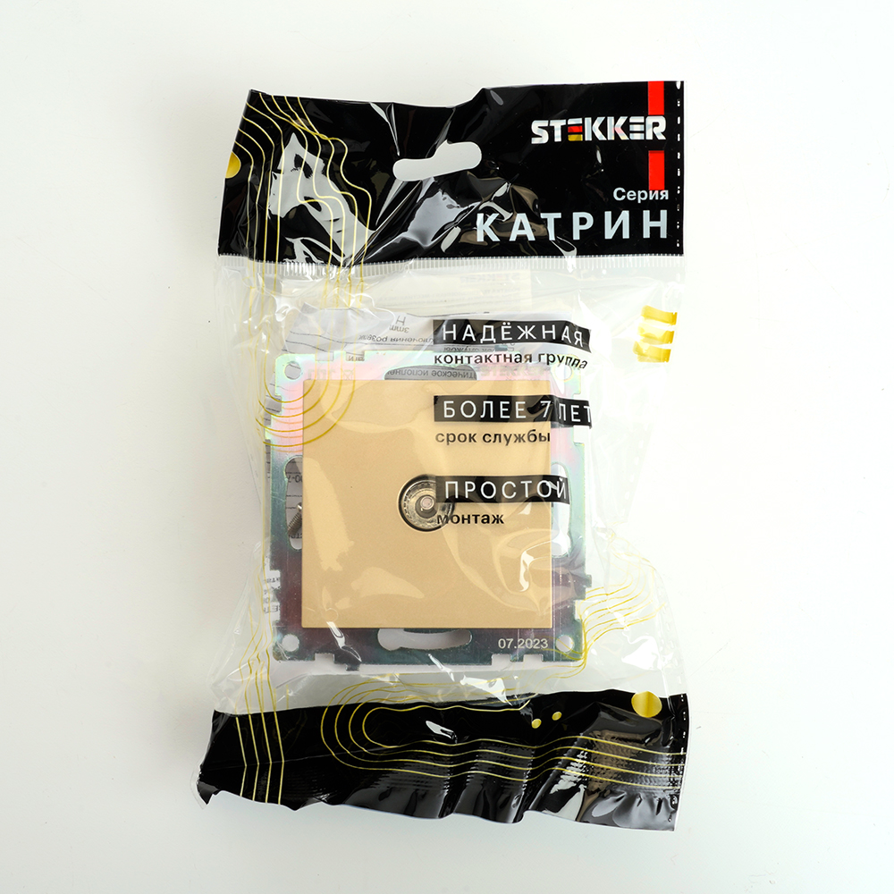 ТВ-розетка Stekker Катрин золото GLS00-7108-08 49228 4