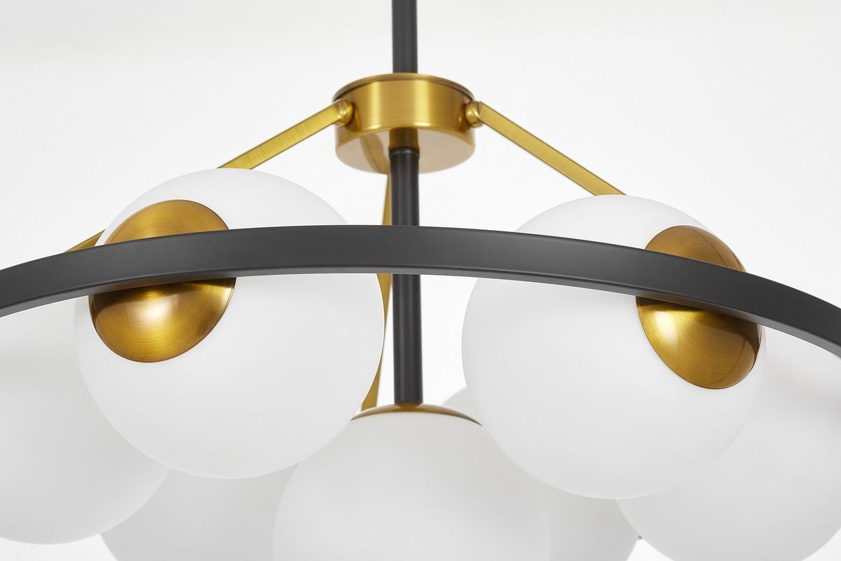 Подвесная люстра Lumina Deco Donzano LDP 8034-7 BK+WT 3