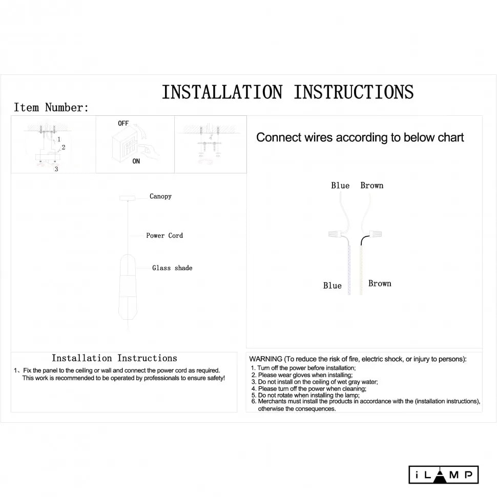 Подвесной светильник iLamp Drop 8121P WH 2