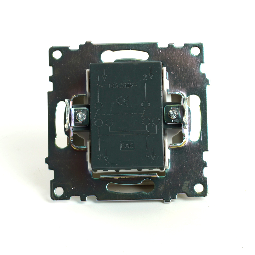 Переключатель одноклавишный перекрестный Stekker Катрин золото GLS10-7110-08 49221 2