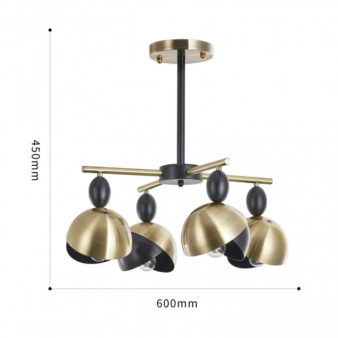 Потолочная люстра Arte Milano Neapolis71307 271307/4 BK/GD 1