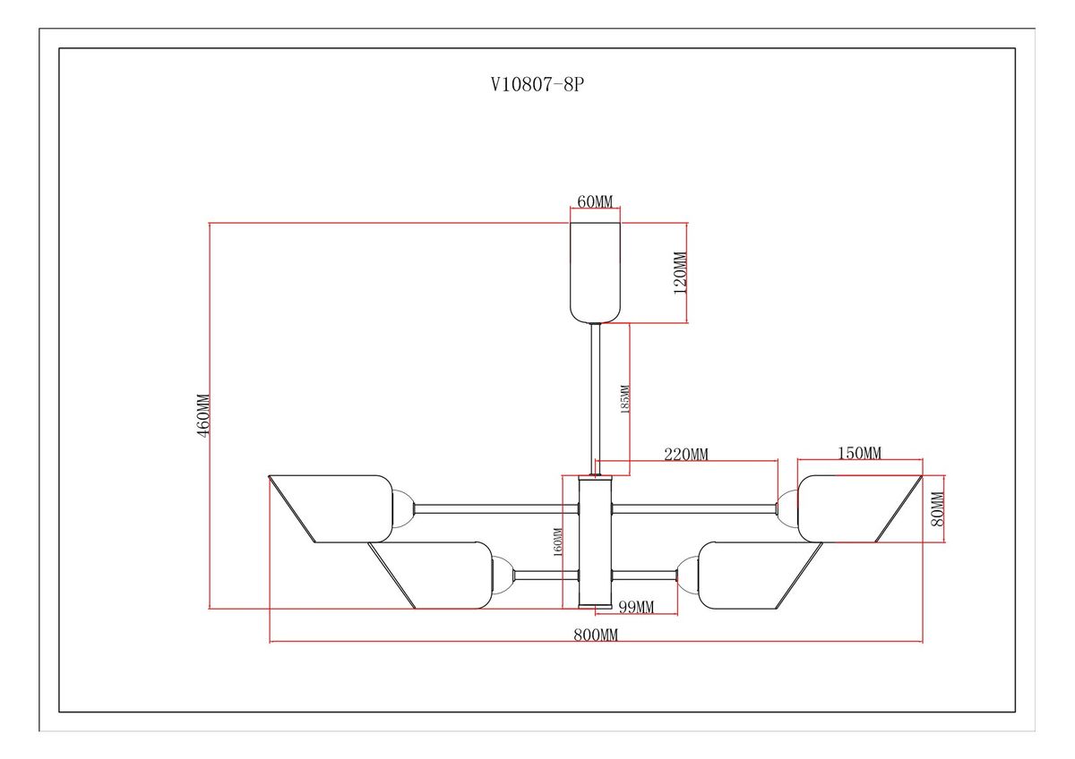 Потолочная люстра Moderli Avery V10807-8P 1