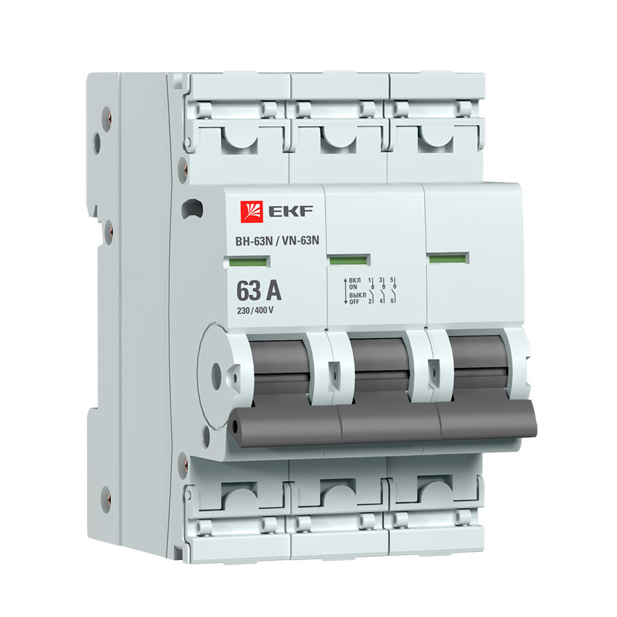 Выключатель нагрузки 3P 63А ВН-63N EKF PROxima S63363