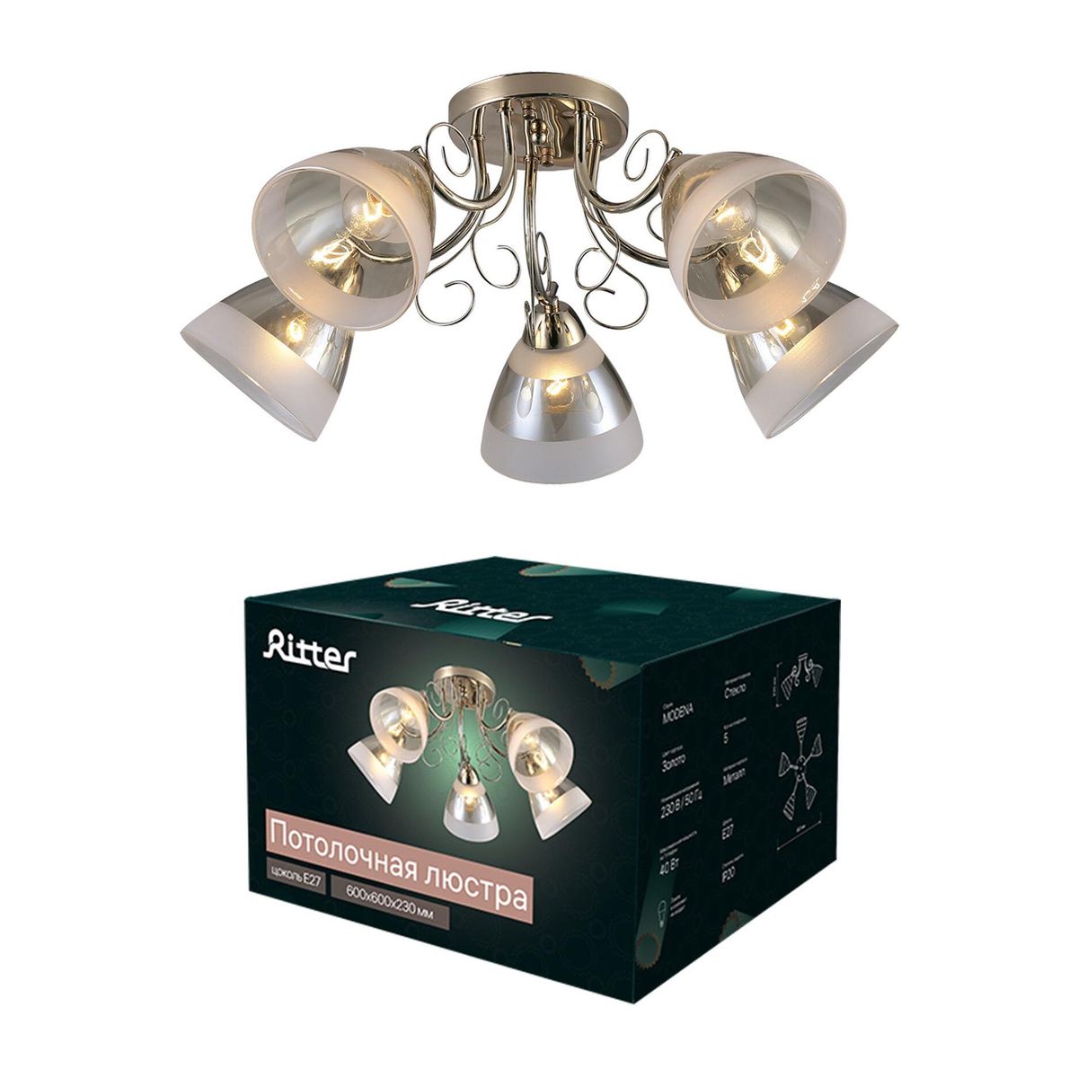Потолочная люстра Ritter Palermo 52546 2 2