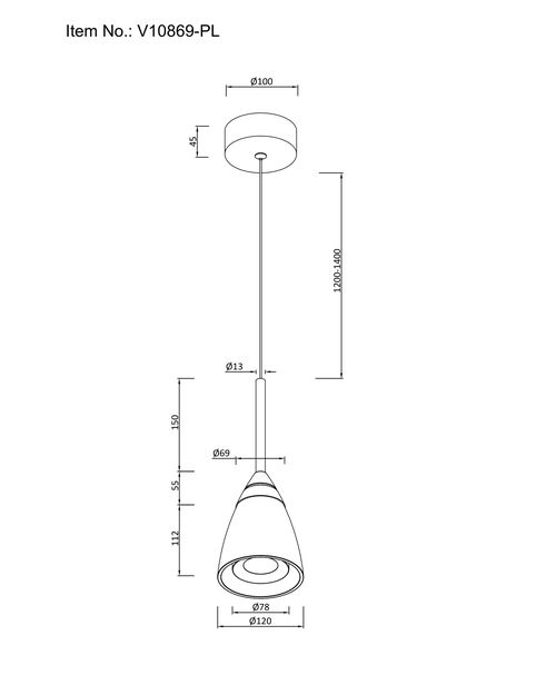 Подвесной светодиодный светильник Moderli Leina V10869-PL 1