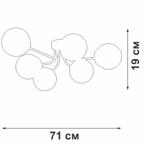 Потолочная люстра Vitaluce V4996-1/6PL изображение 4 Потолочная люстра Vitaluce V4996-1/6PL Фото № 4