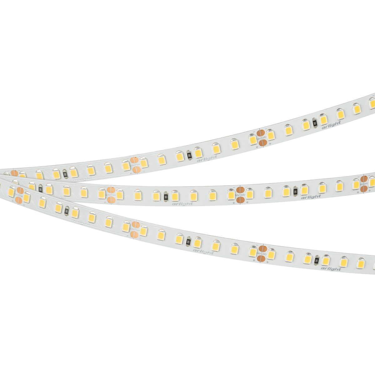 Светодиодная лента Arlight 5W/m 140Led/m 2835SMD холодный белый 5M UL-A140-8mm 24V White6000 046968 2