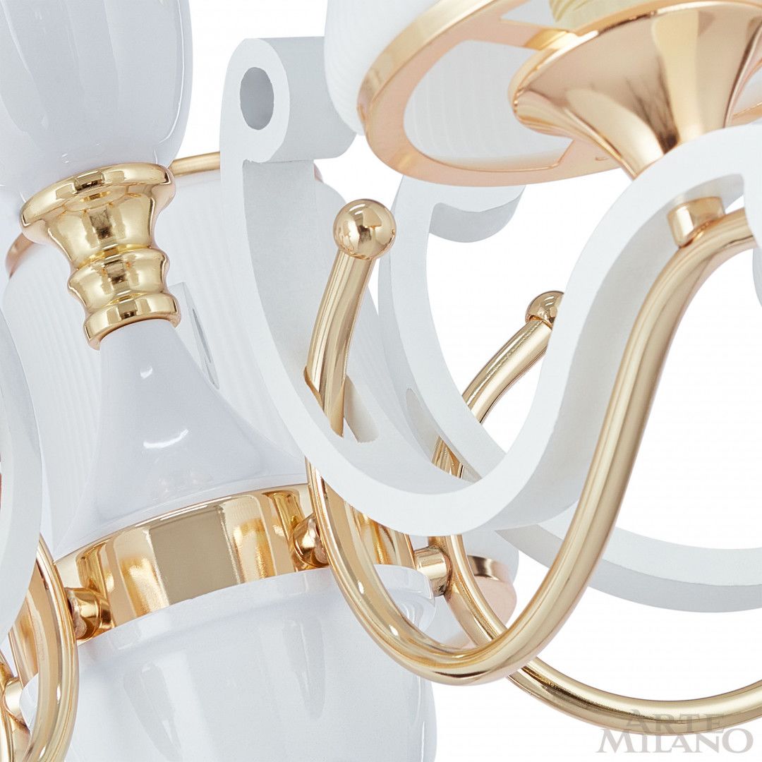 Подвесная люстра Arte Milano Florentia-3987 303987/8 Wh/Gd 1