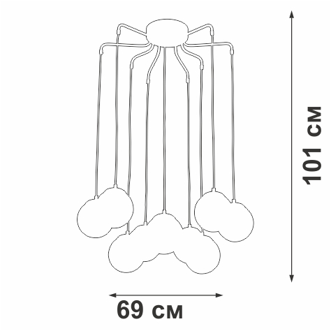 Подвесная люстра Vitaluce V48900-73/9PL изображение 3 Подвесная люстра Vitaluce V48900-73/9PL Фото № 3