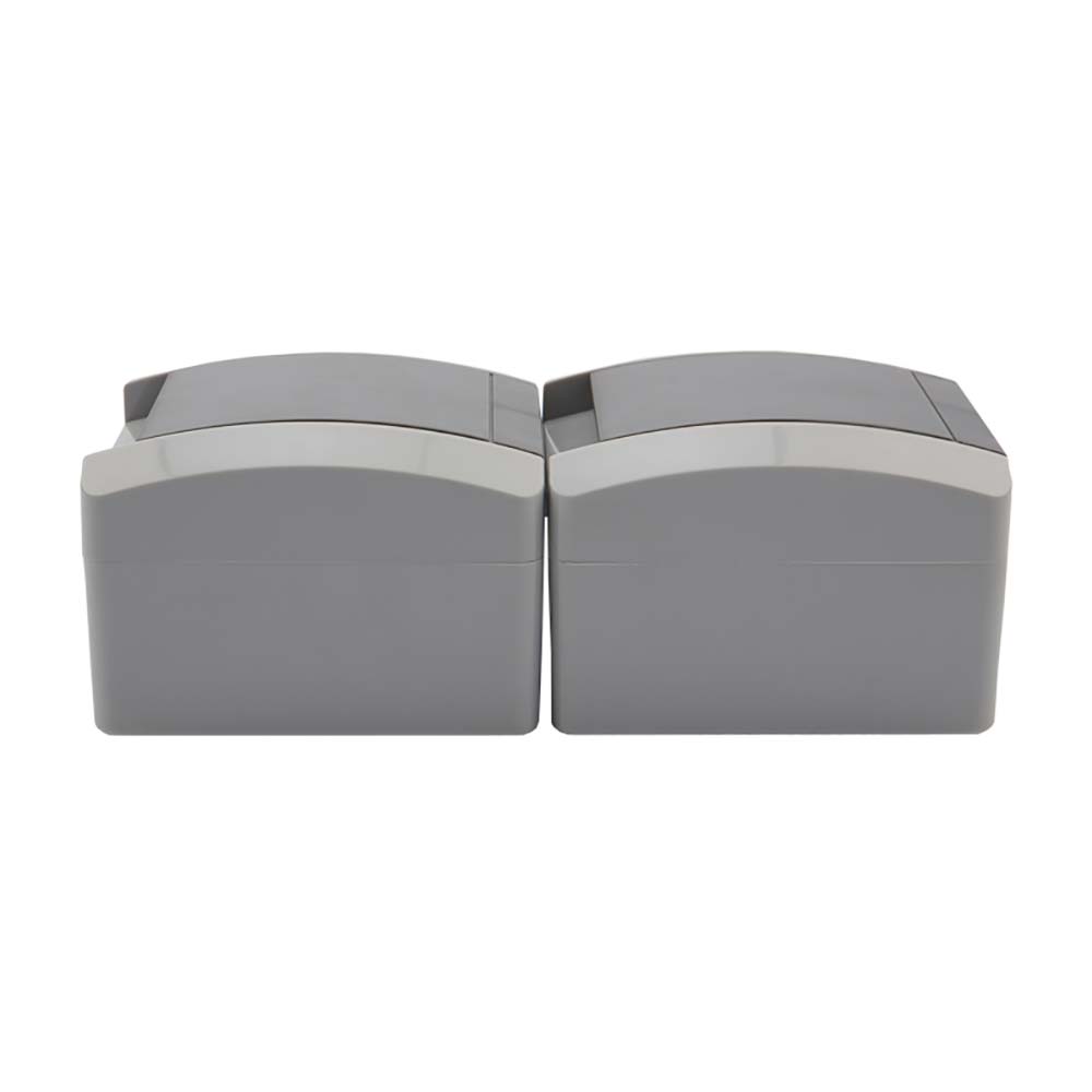 Блок вертикальный 2 розетки INDUSTRIAL IP54 с заземлением, о/у, серый KRANZ KR-78-0615 1