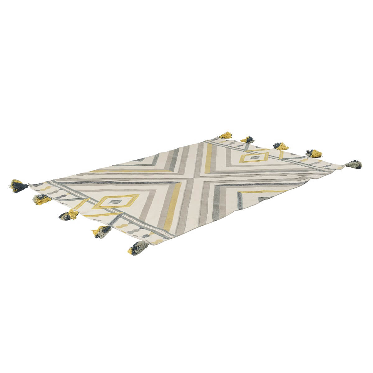 Ковер Tkano из хлопка с контрастным узором и кисточками из коллекции Ethnic, 120х180 см TK20-DR0019 1