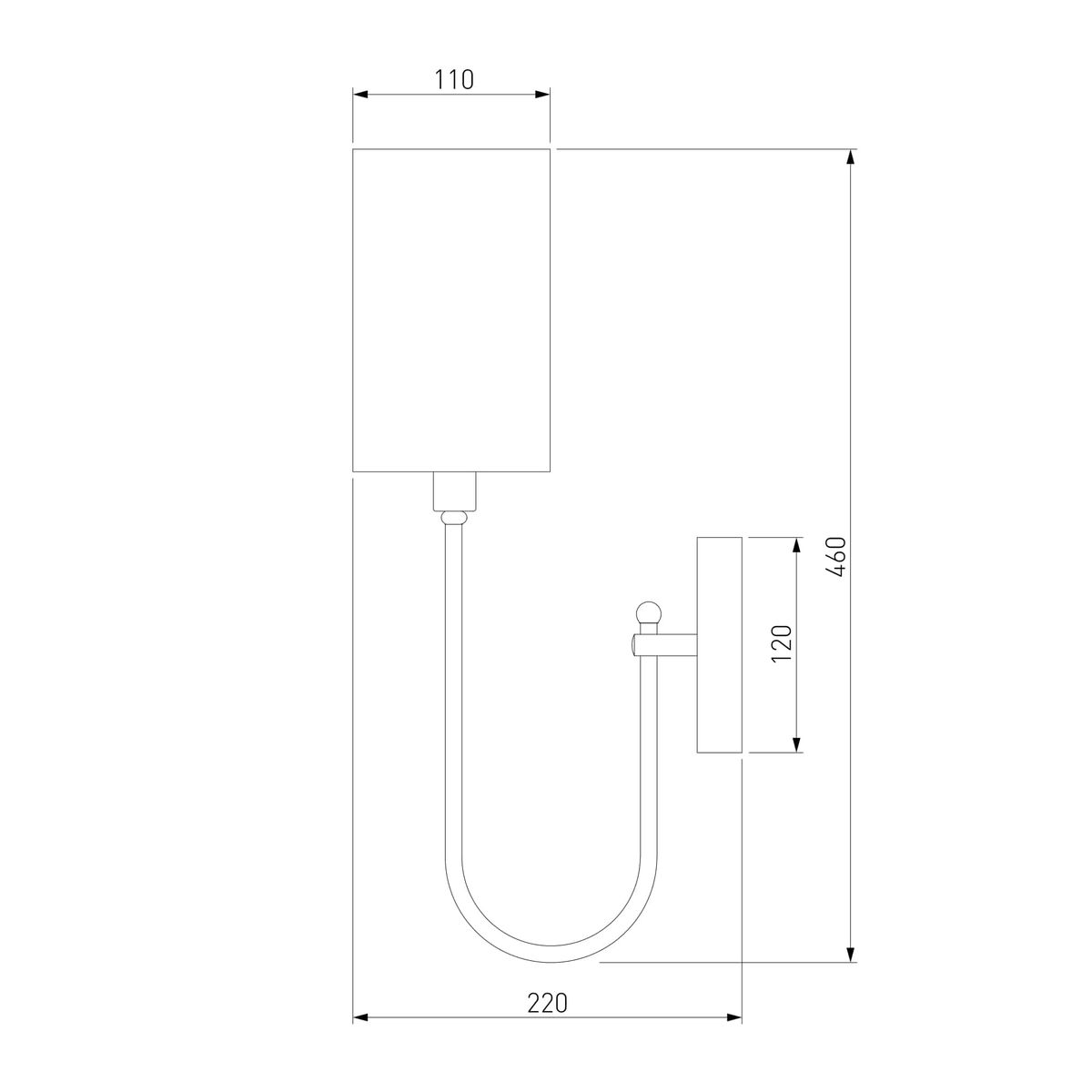 Бра Eurosvet Abbey 60164/1 черный 1