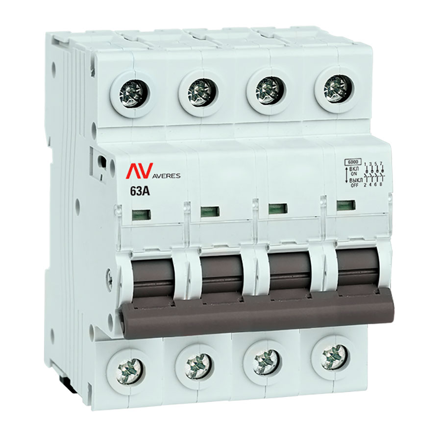 Выключатель нагрузки AVN 4P 63A EKF AVERES avn-4-63-av