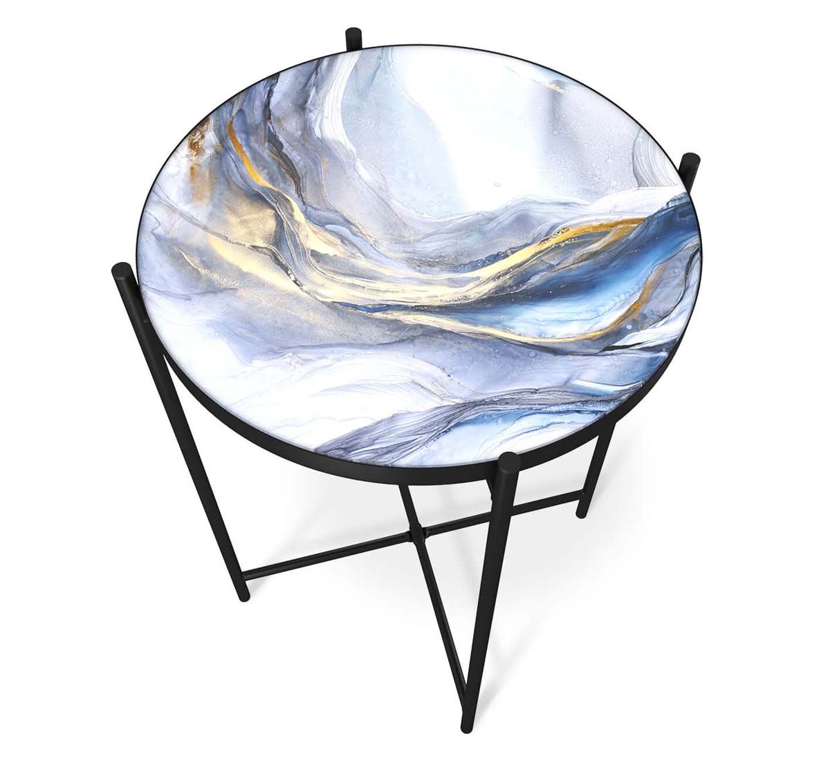 Журнальный стол Sheffilton SHT-CT8-3 млечный путь/черный муар 5093730108 2