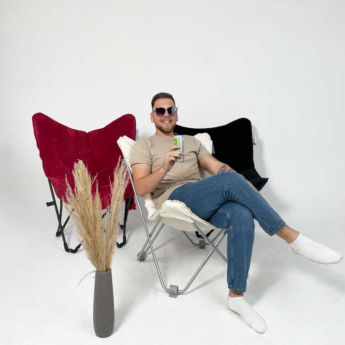 Складной стул AksHome Maggy ткань - чёрный 86925 5