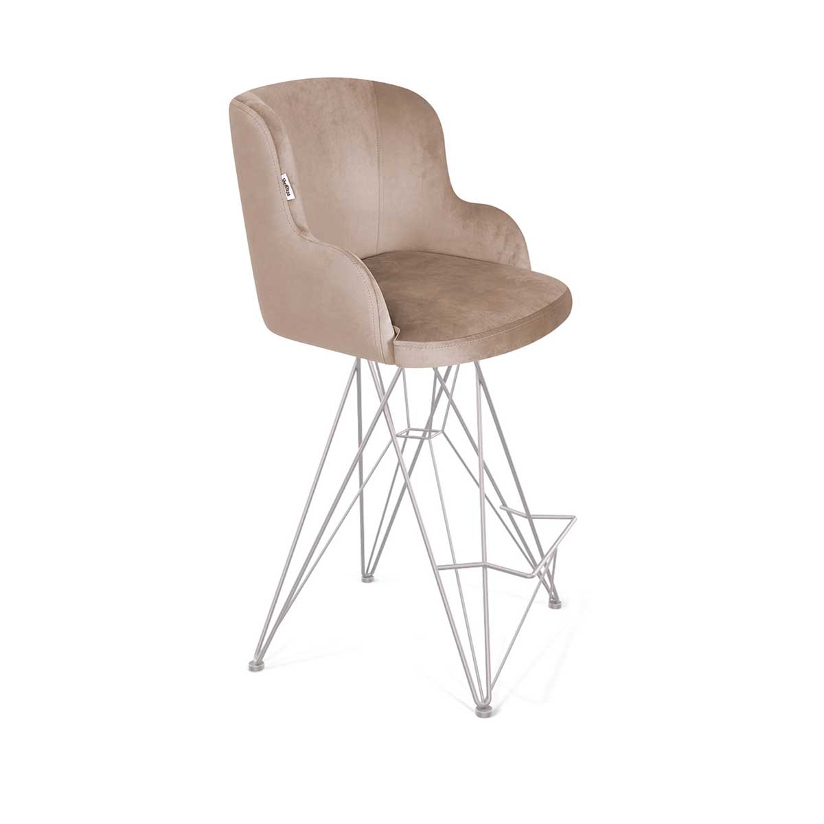 Полубарный стул Sheffilton SHT-ST39/S66-1 латте/хром лак 1833933701