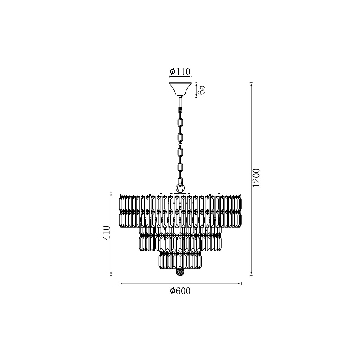Подвесная люстра Vele Luce Fata VL3173P10 4