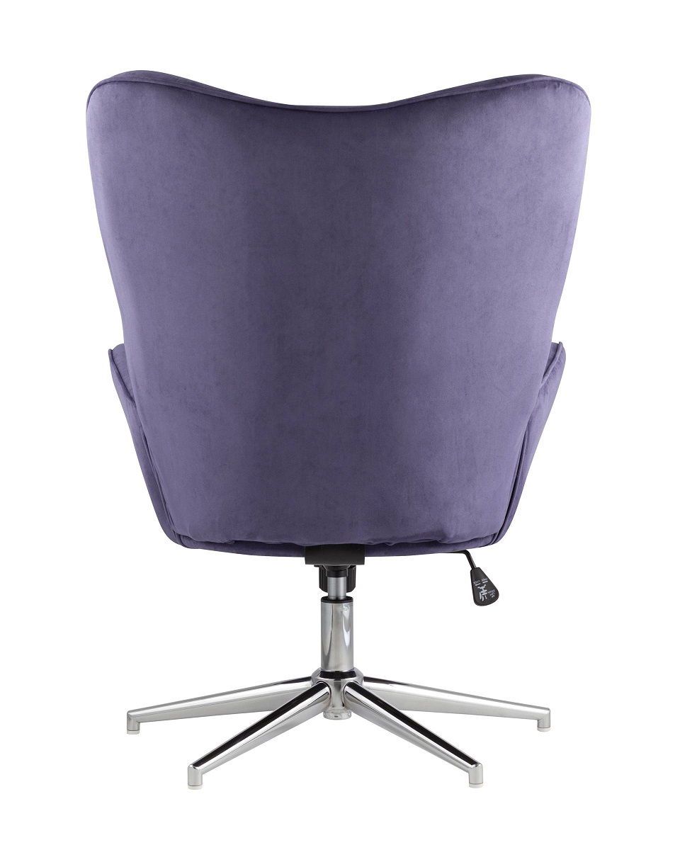 Поворотное кресло Stool Group Филадельфия регулируемое замша синий FUCHS HY-82 3