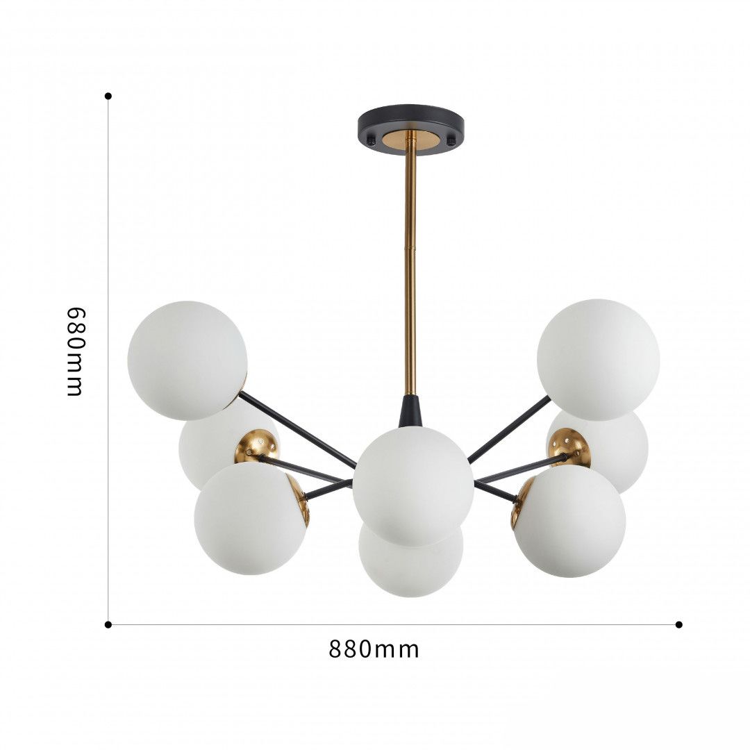 Подвесная люстра Arte Neapolis79808 279808/8 BK/GD 1