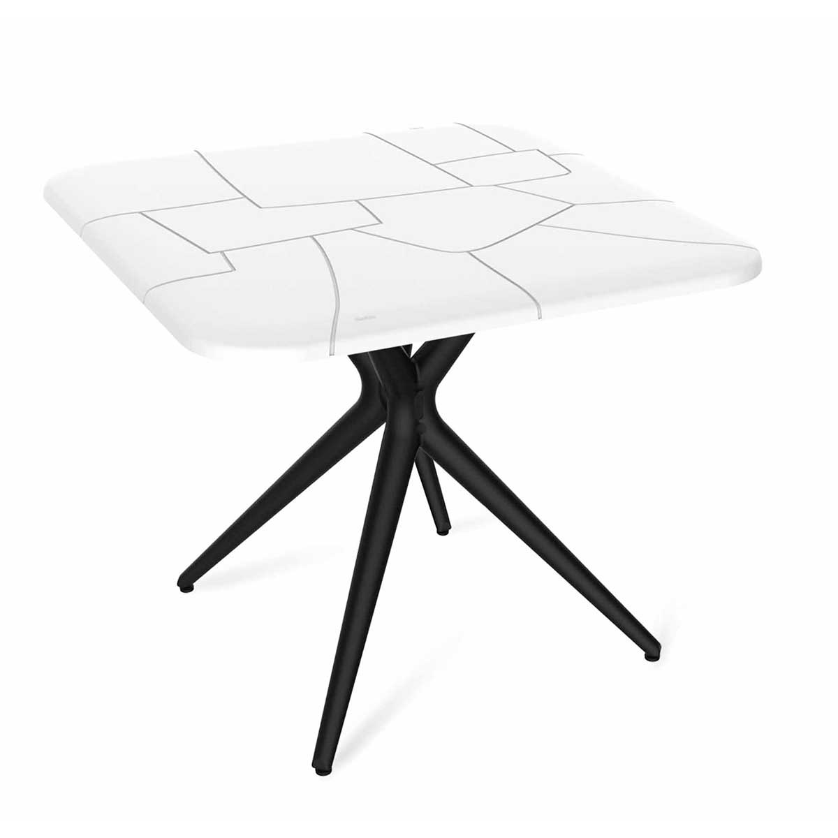 Кухонный стол Sheffilton SHT-TU30/TT30 83/83 белый/черный 8932423205