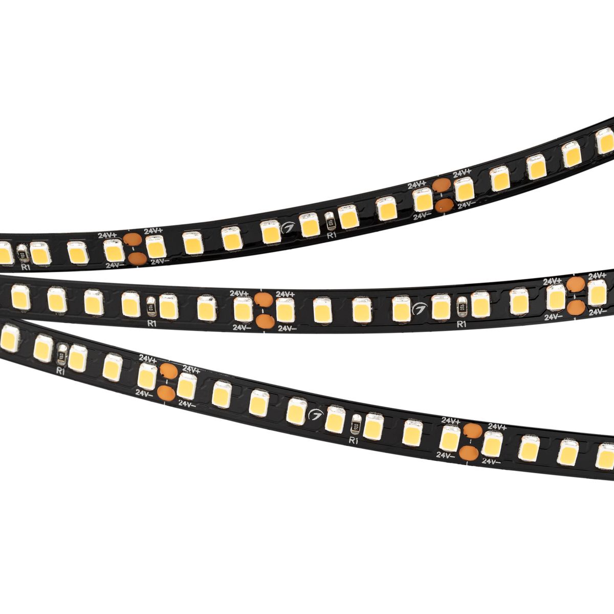 Светодиодная лента Arlight 12W/m 160Led/m 2835SMD теплый белый 5M RT-A160-BLACK-8mm 24V Warm3000 029426(2) 3