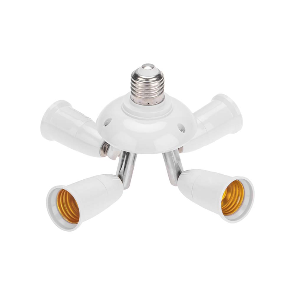 Разветвитель цокольный Е27-4хЕ27 (поворотный цоколь) белый REXANT 11-8864
