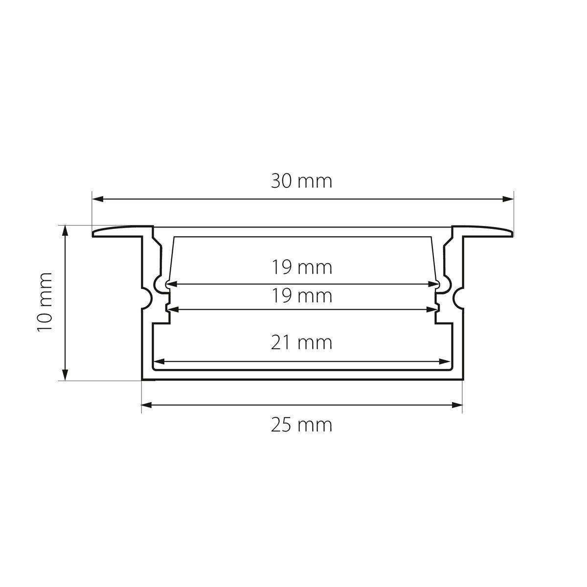 Встраиваемый профиль с рассеивателем Lightstar Profiled 419210 1