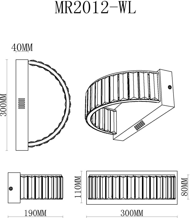 Настенный светодиодный светильник MyFar Irina MR2012-WL 1