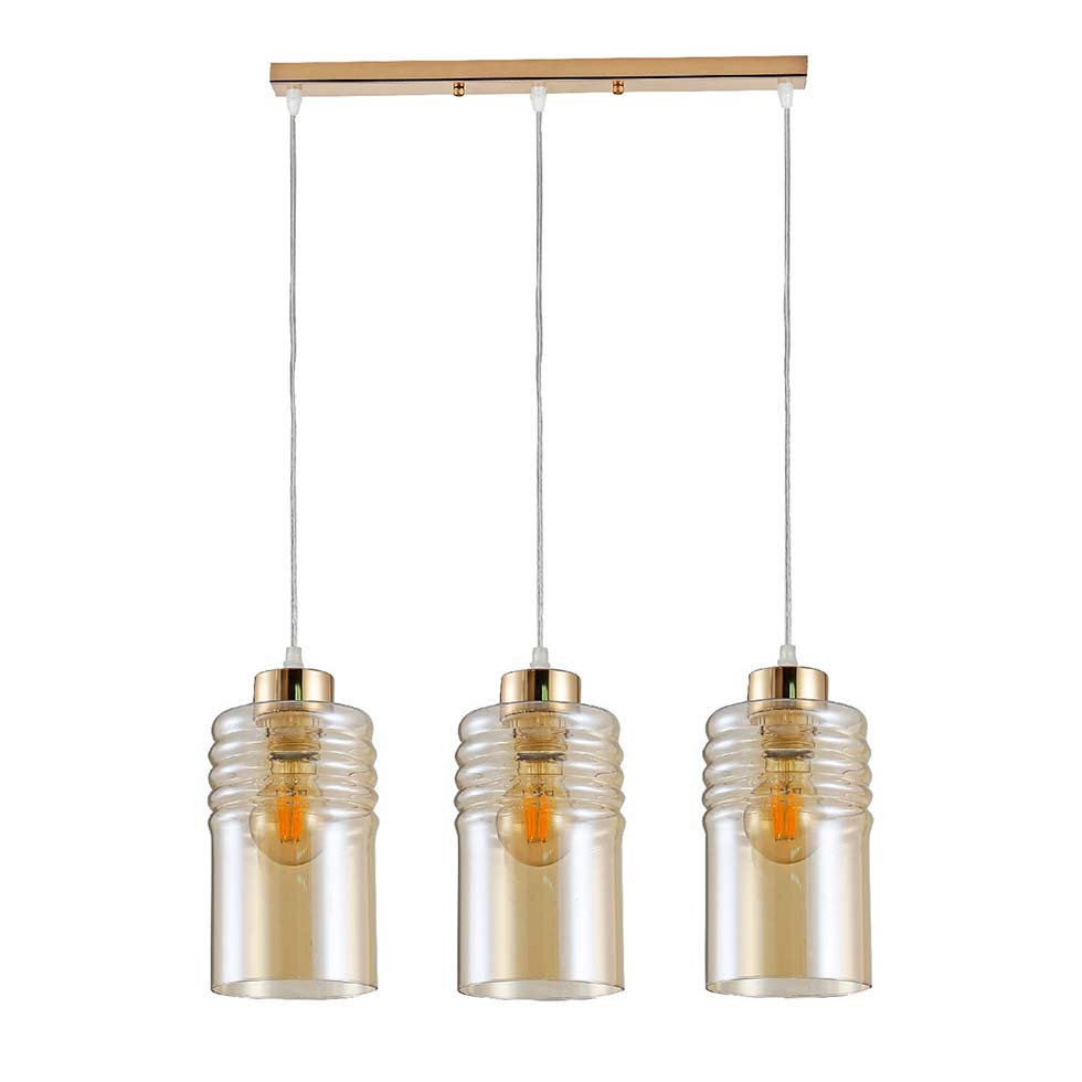 Подвесной светильник ЭкономСвет 30116/3GD AMB