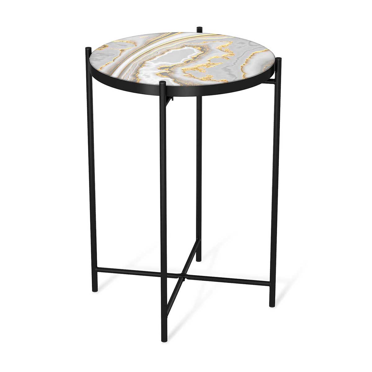 Журнальный стол Sheffilton SHT-CT8-3 золотистый пепел/черный муар 5093730103