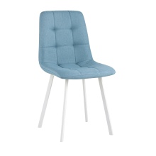 Кухонный стул Stool Group Chilly рогожка голубой (ножки белые) OS-2011 1009-8 wl