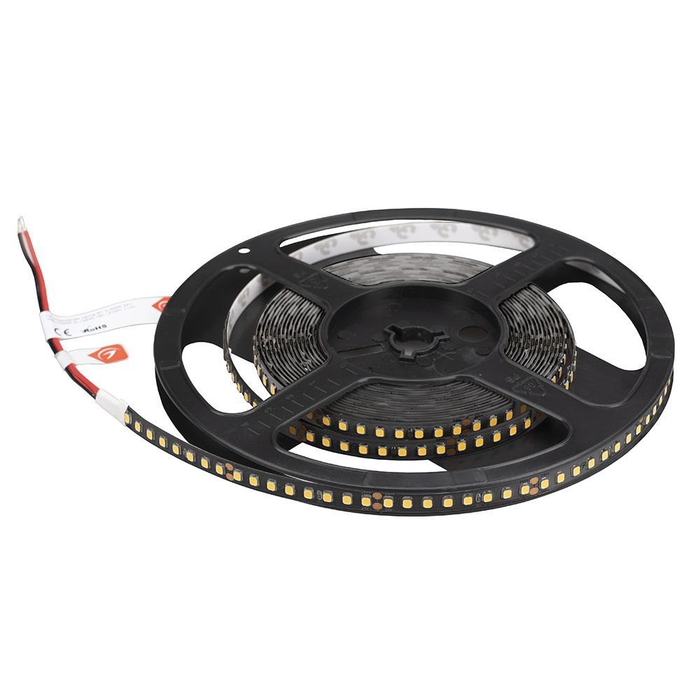 Светодиодная лента Arlight 12W/m 160Led/m 2835SMD теплый белый 5M RT-A160-BLACK-8mm 24V Warm3000 029426(2) 1