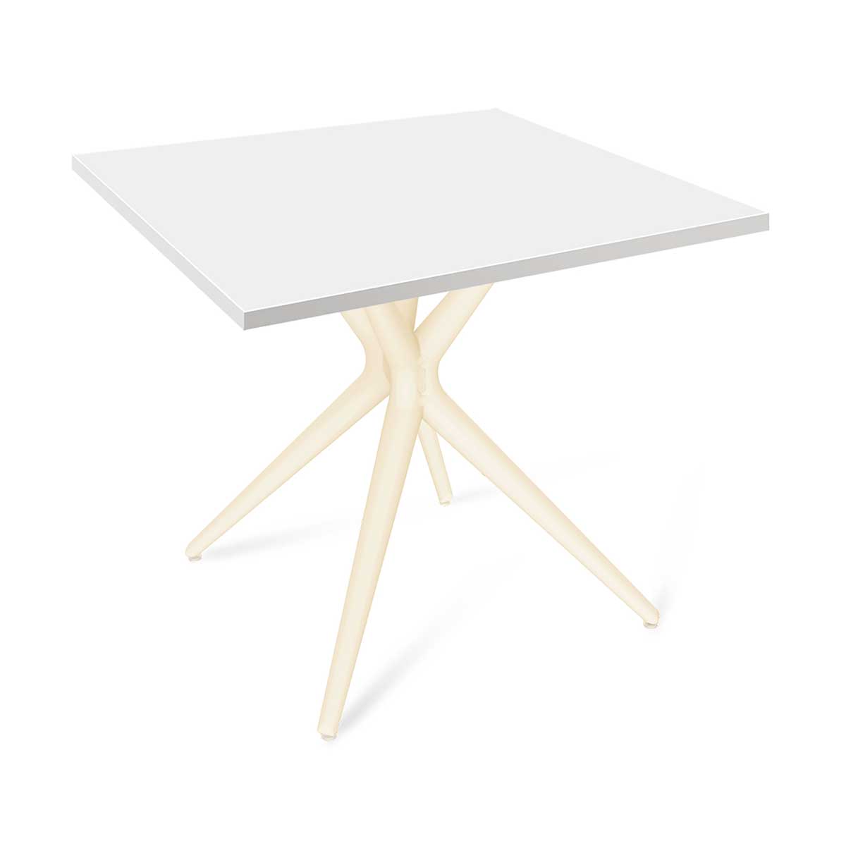 Кухонный стол Sheffilton SHT-TU30/80/80 ЛДСП бежевый/белый 8042769701