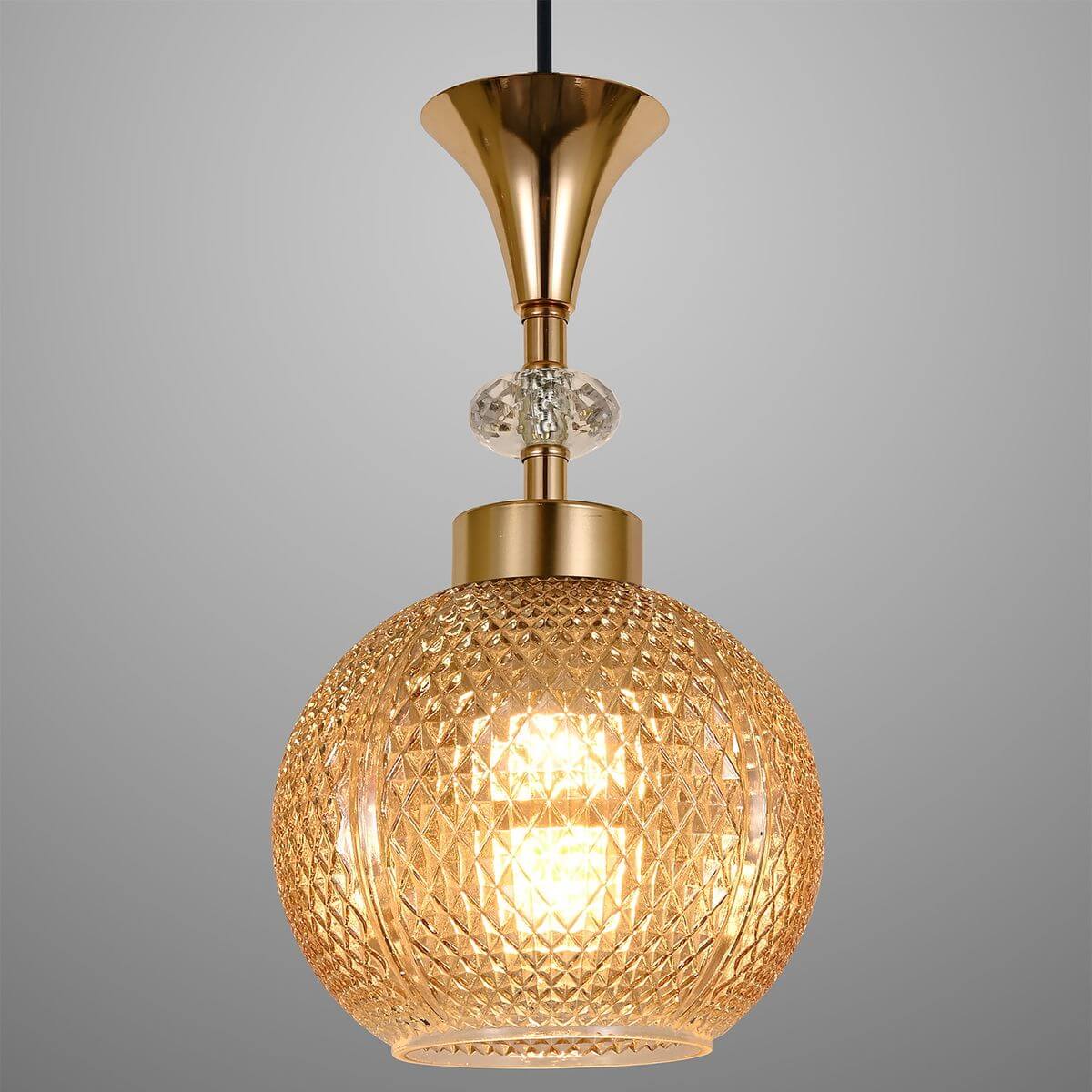 Подвесная люстра Reluce 02001-0.9-09 Amber 1