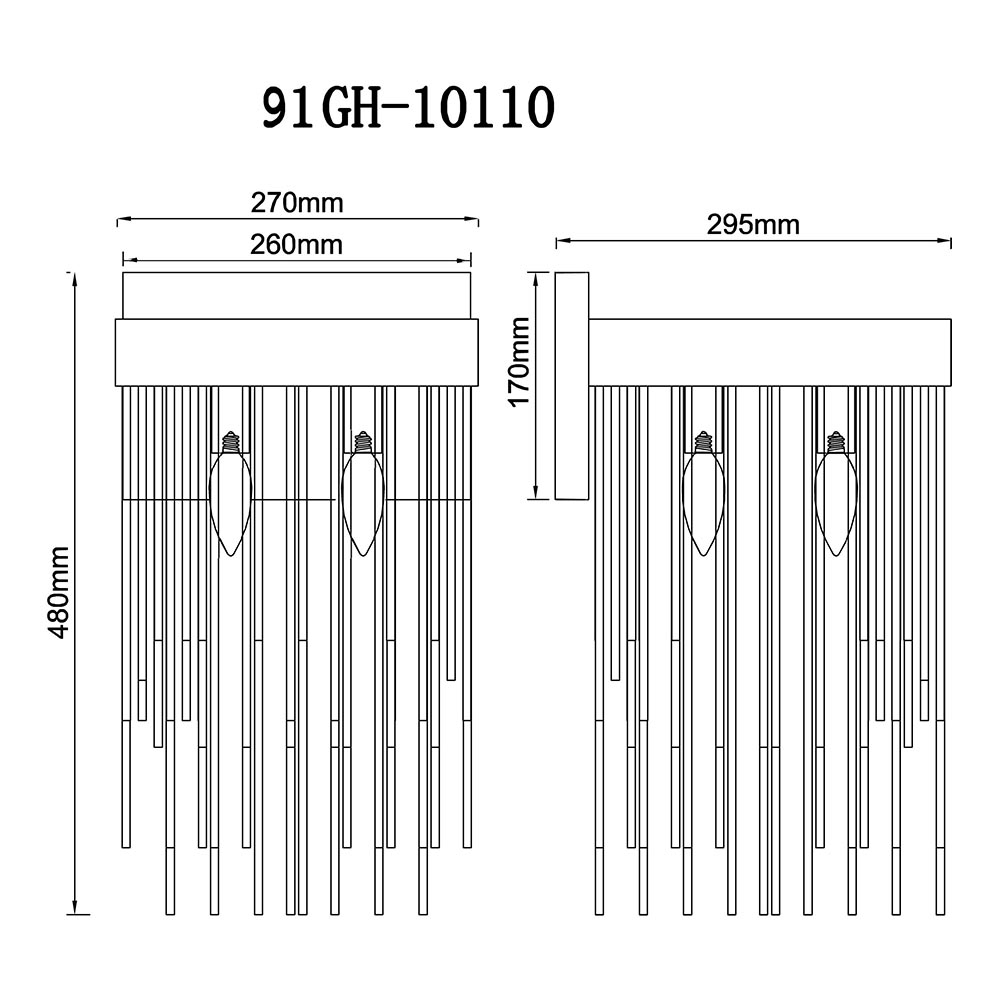 Настенный светильник Garda Decor 91GH-10110 1