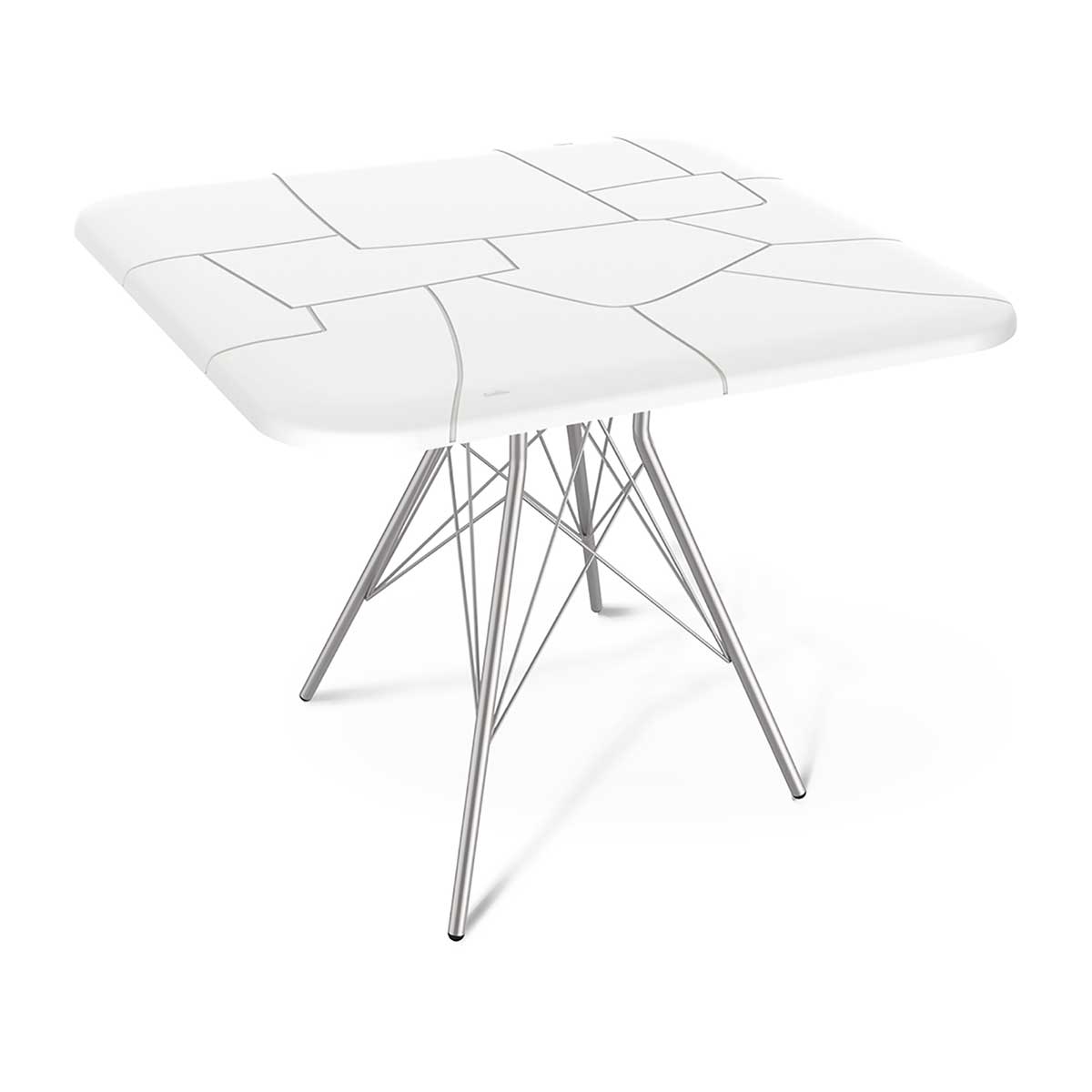 Кухонный стол Sheffilton SHT-TU2-1/TT30 83/83 белый/хром лак 9382301802