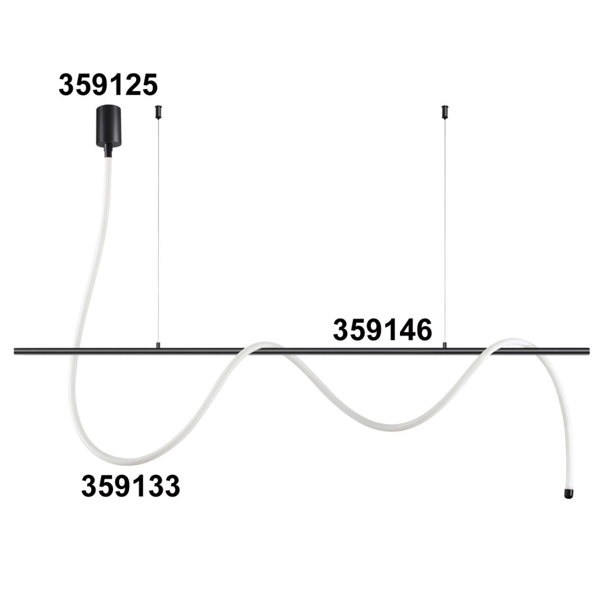 Светодиодный гибкий неон Novotech Konst Ramo 38W/m дневной белый 3 м 359133 2