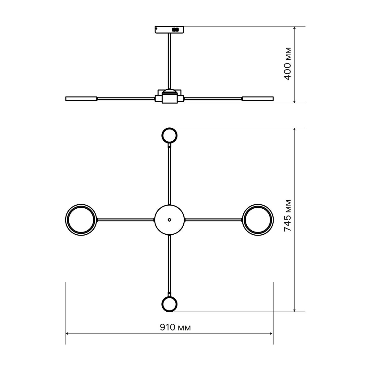 Потолочная светодиодная люстра Ritter Notte 51595 5 1