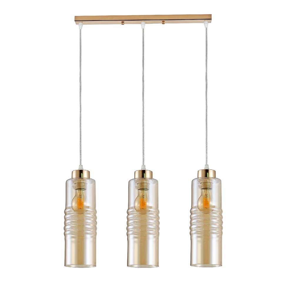 Подвесной светильник ЭкономСвет 30117/3GD AMB